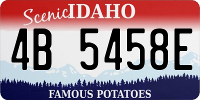 ID license plate 4B5458E