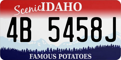 ID license plate 4B5458J