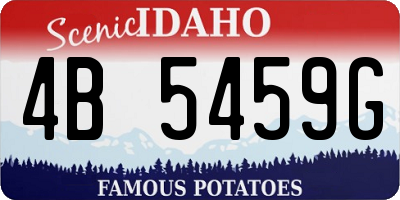 ID license plate 4B5459G