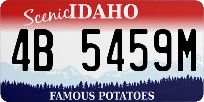 ID license plate 4B5459M