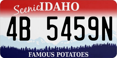 ID license plate 4B5459N
