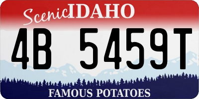 ID license plate 4B5459T