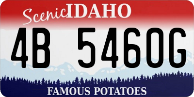 ID license plate 4B5460G