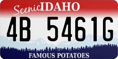ID license plate 4B5461G