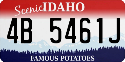 ID license plate 4B5461J
