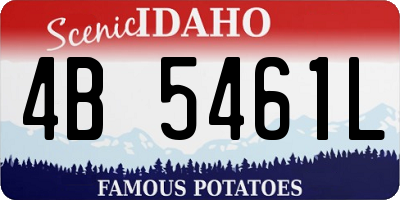 ID license plate 4B5461L