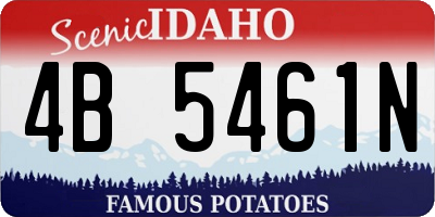 ID license plate 4B5461N