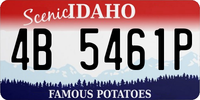 ID license plate 4B5461P