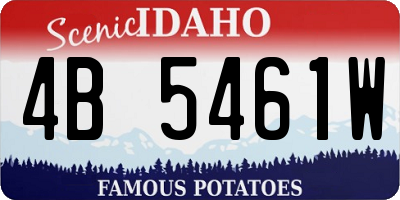 ID license plate 4B5461W
