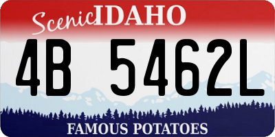 ID license plate 4B5462L