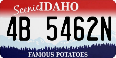ID license plate 4B5462N