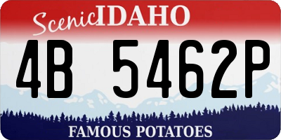 ID license plate 4B5462P