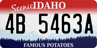 ID license plate 4B5463A