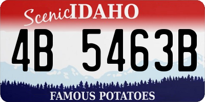 ID license plate 4B5463B