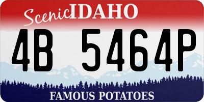 ID license plate 4B5464P