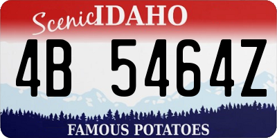 ID license plate 4B5464Z