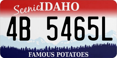 ID license plate 4B5465L