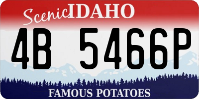 ID license plate 4B5466P