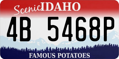 ID license plate 4B5468P