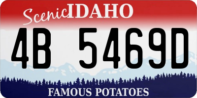 ID license plate 4B5469D