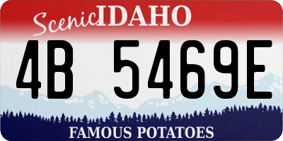 ID license plate 4B5469E