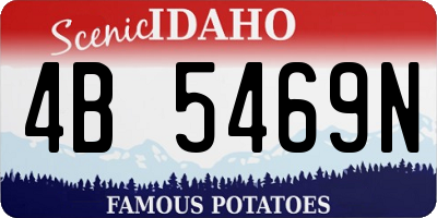 ID license plate 4B5469N