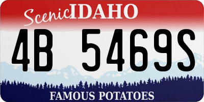 ID license plate 4B5469S