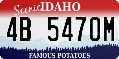 ID license plate 4B5470M