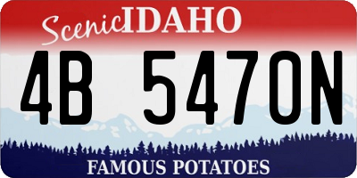 ID license plate 4B5470N