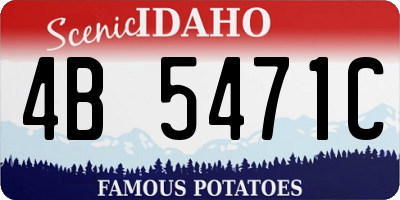 ID license plate 4B5471C