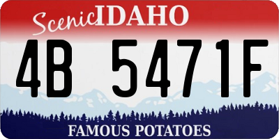 ID license plate 4B5471F