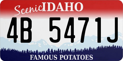 ID license plate 4B5471J