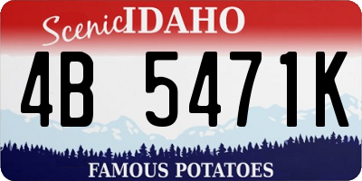 ID license plate 4B5471K