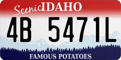 ID license plate 4B5471L