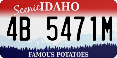 ID license plate 4B5471M