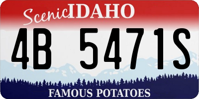 ID license plate 4B5471S