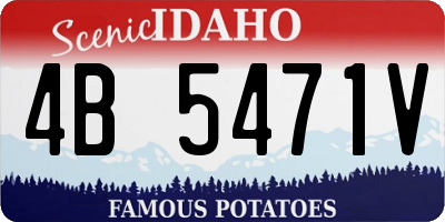 ID license plate 4B5471V