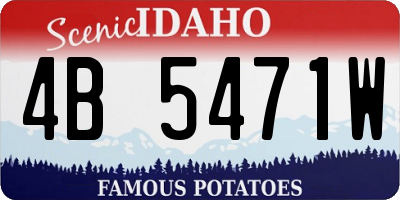 ID license plate 4B5471W