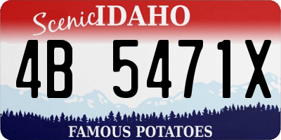 ID license plate 4B5471X