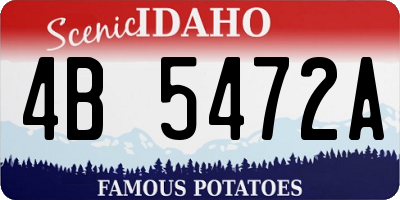 ID license plate 4B5472A