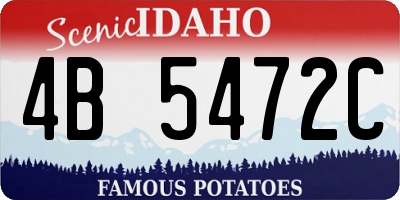 ID license plate 4B5472C