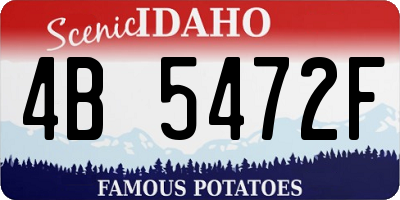 ID license plate 4B5472F