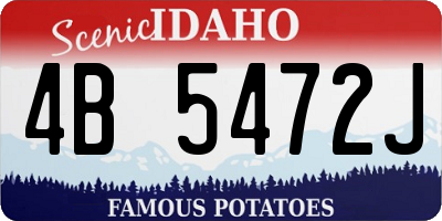 ID license plate 4B5472J