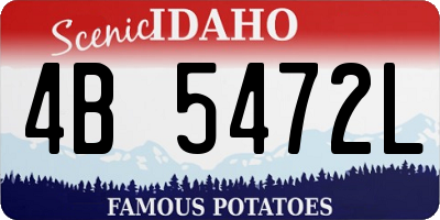 ID license plate 4B5472L