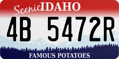 ID license plate 4B5472R