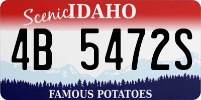 ID license plate 4B5472S