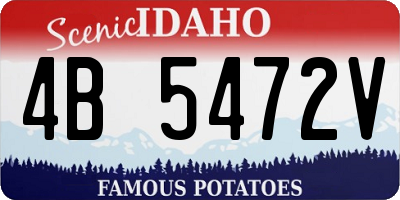 ID license plate 4B5472V