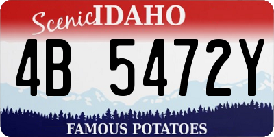 ID license plate 4B5472Y