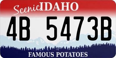 ID license plate 4B5473B
