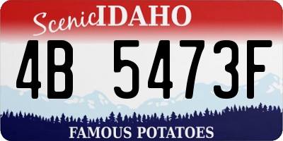 ID license plate 4B5473F